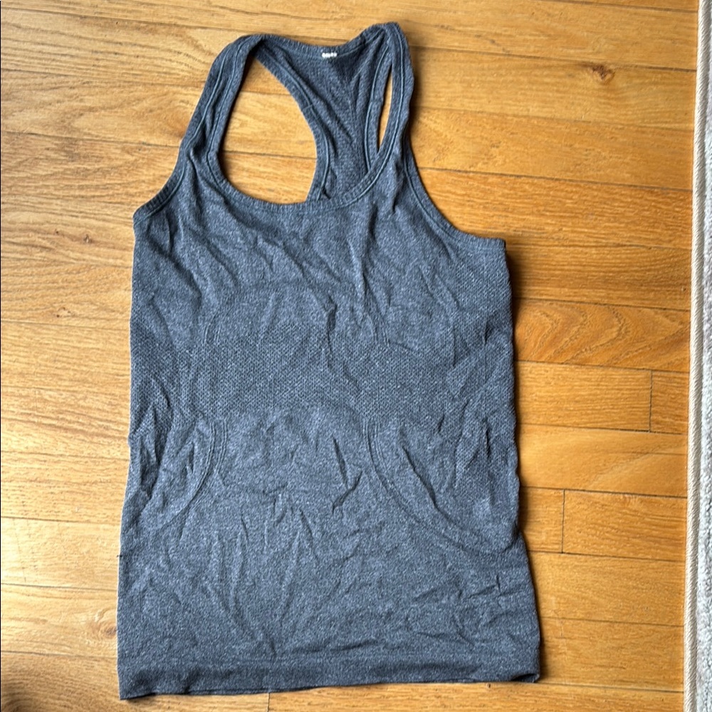 Lululemon Athletica Gray Fitted Tank Top